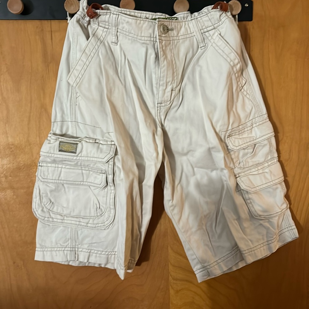 Tan boys chino shorts lee dungarees size 14 regular preppy formal